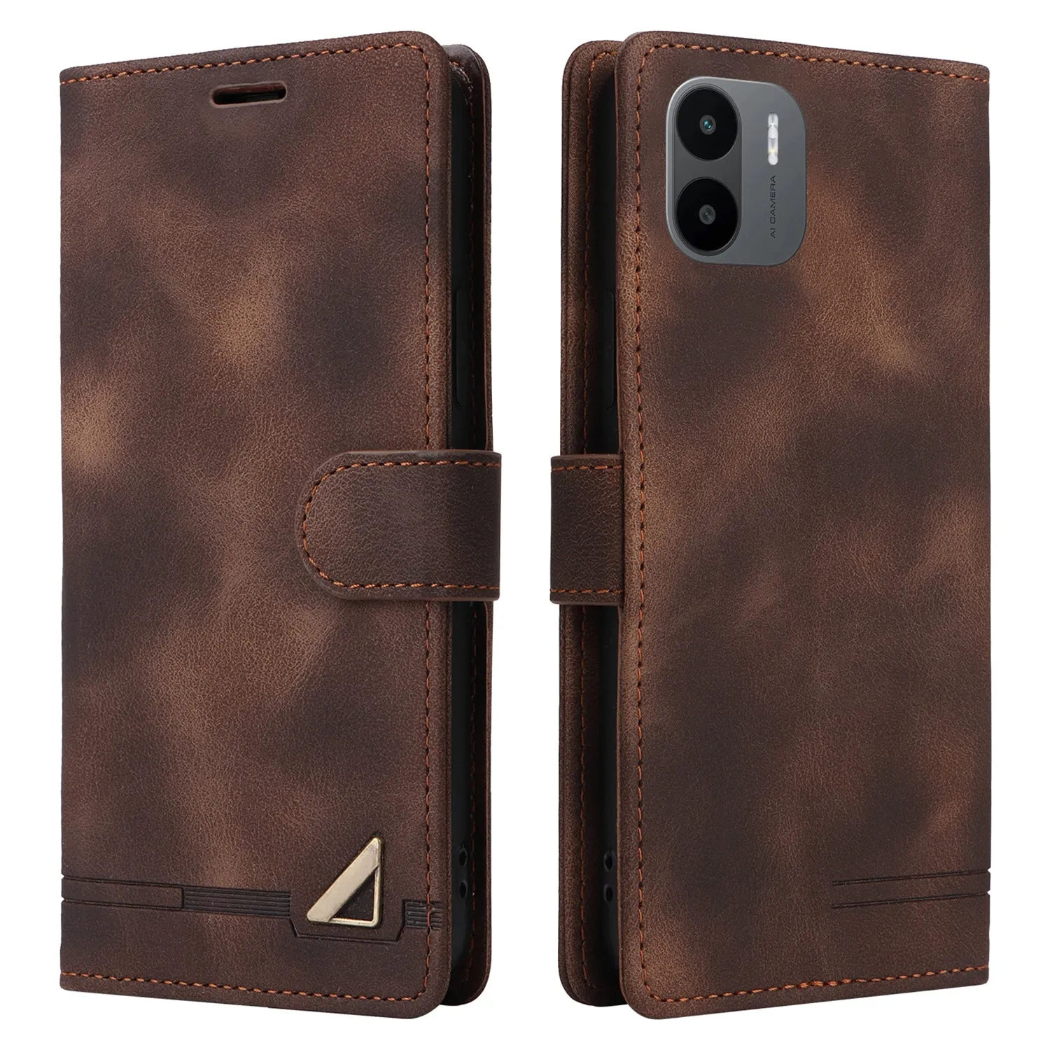 007 Series For Xiaomi Redmi A1 4G / A2 4G Leather Phone Case Stand Wallet Skin-touch Phone Cover