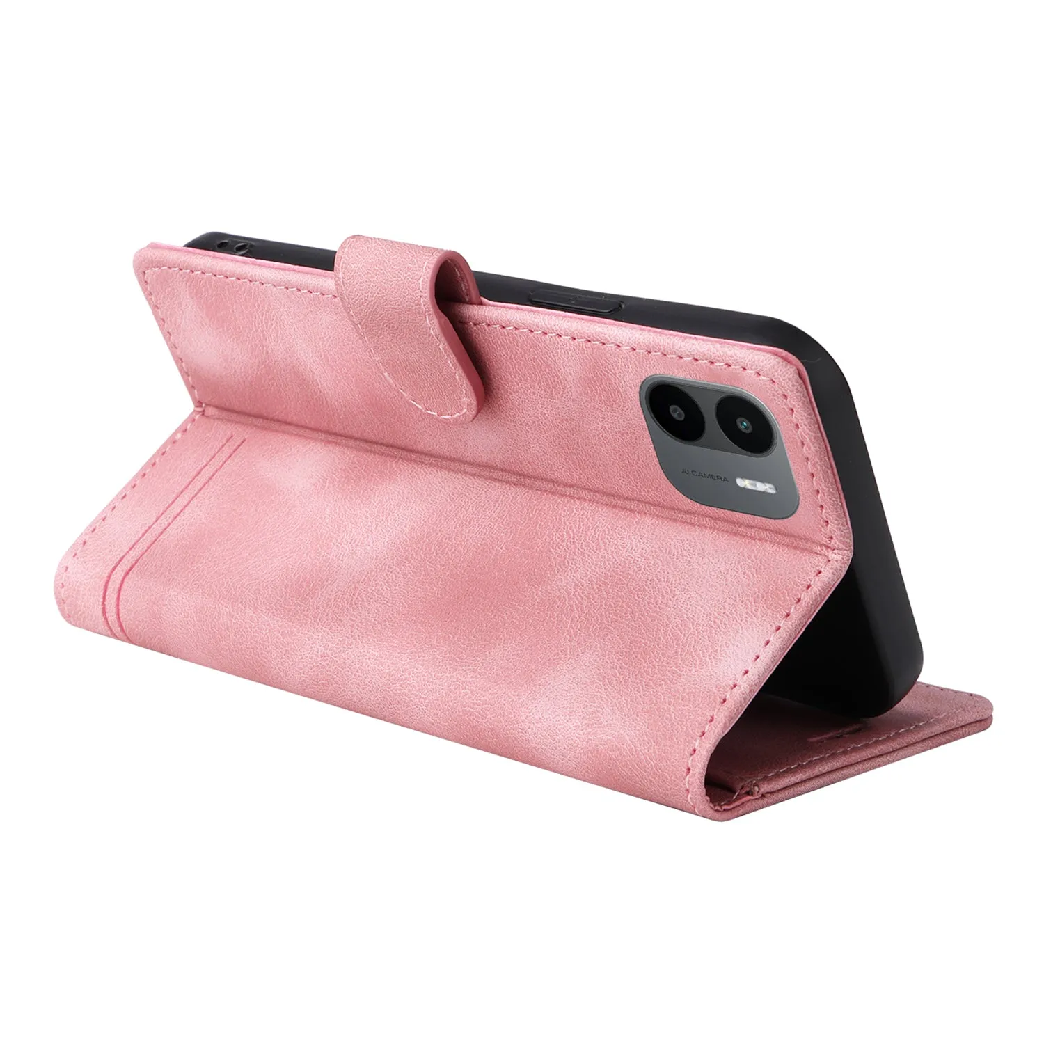 007 Series For Xiaomi Redmi A1 4G / A2 4G Leather Phone Case Stand Wallet Skin-touch Phone Cover