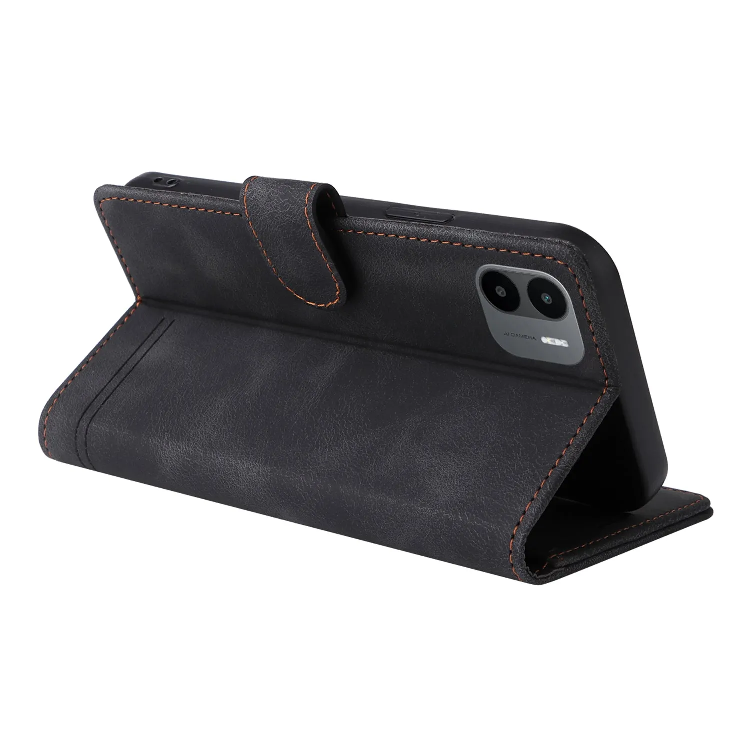 007 Series For Xiaomi Redmi A1 4G / A2 4G Leather Phone Case Stand Wallet Skin-touch Phone Cover