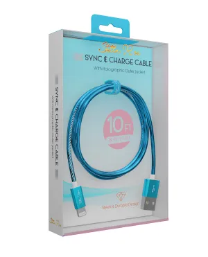 10 Ft. Blue Type C Charging Cable