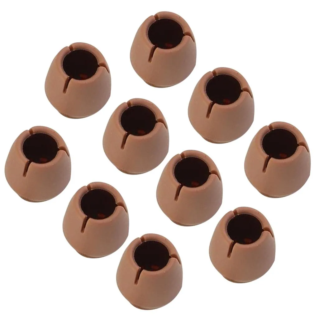 10 Pieces Table Chair Leg Floor Protectors Round Bottom Round Mouth 12-16mm