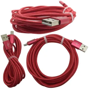 10Ft Braided USB Charger Cable Compatible for Iphone