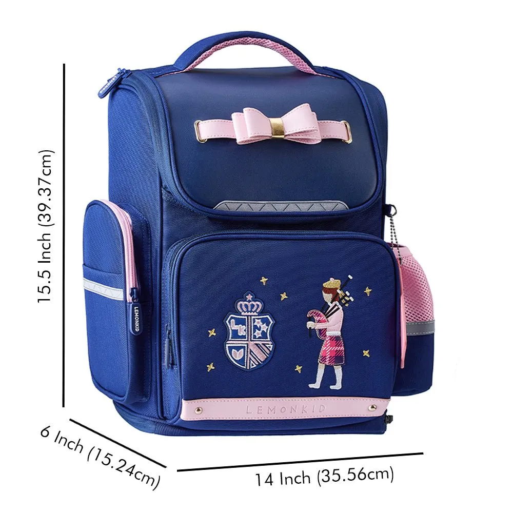 15.5inch, Pink Bow Ergonomic School Backpack for Kids