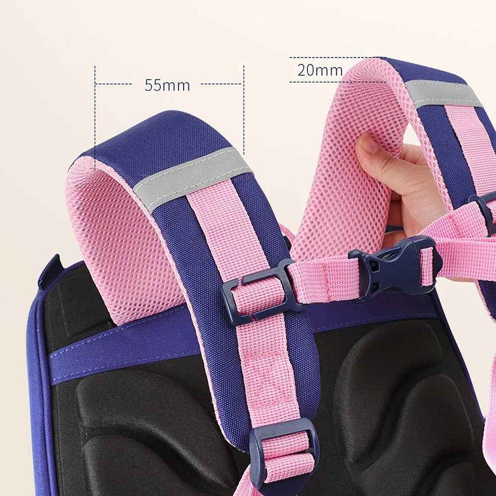 15.5inch, Pink Bow Ergonomic School Backpack for Kids