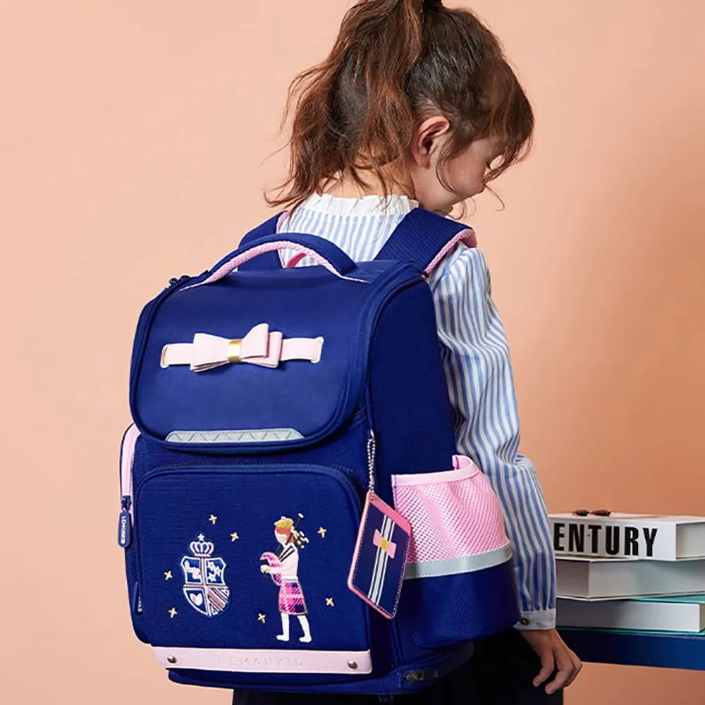 15.5inch, Pink Bow Ergonomic School Backpack for Kids