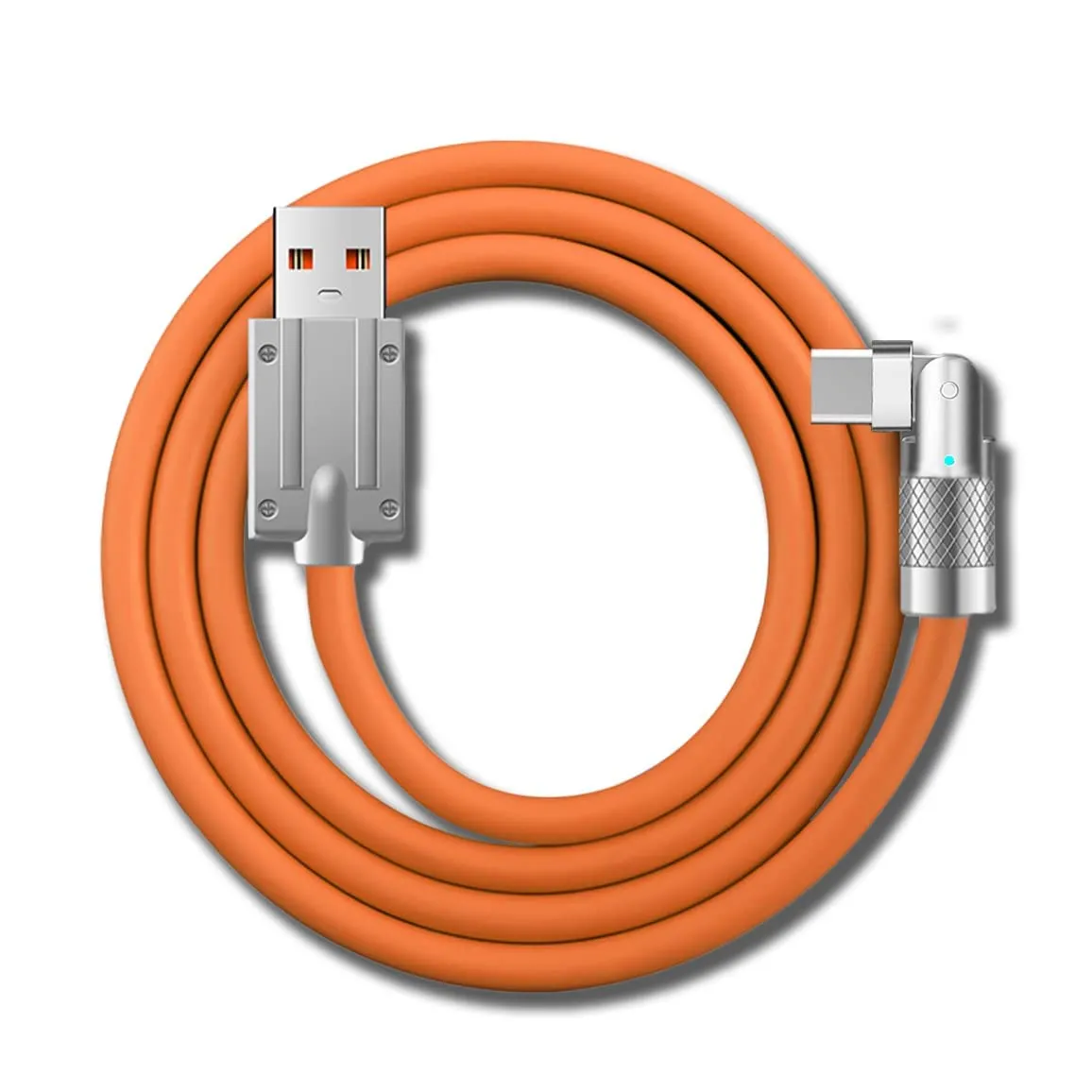 180cm  180¡ã Rotating 120W Fast Charge Cable-Type-C Orange