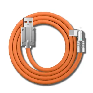 180cm  180¡ã Rotating 120W Fast Charge Cable-Type-C Orange