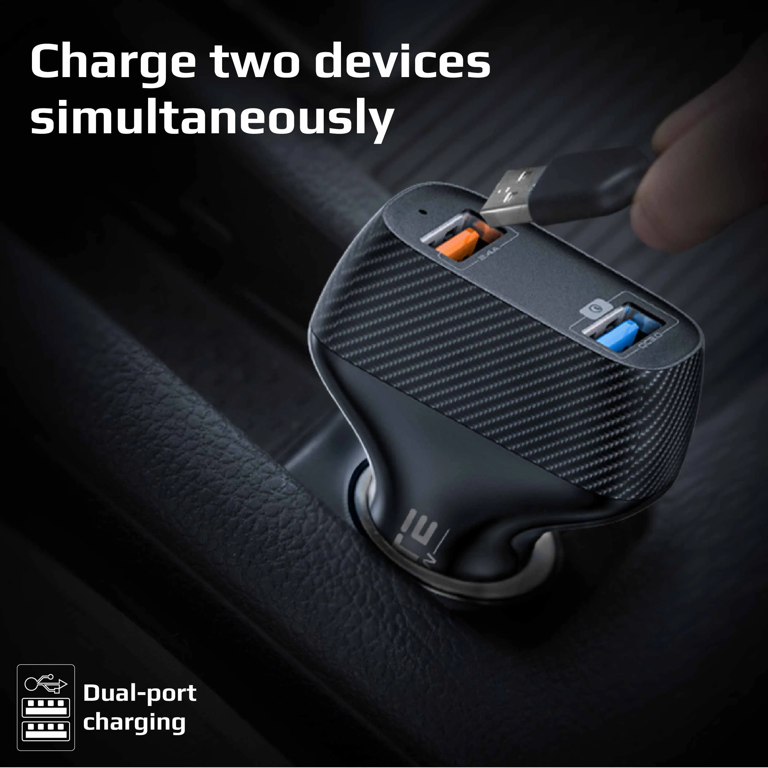 30W Ultra-fast Car Charger with Quick Charge 3.0