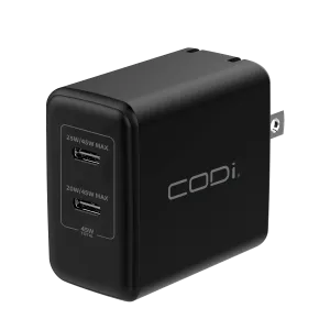 45W Wall Charger w/ 2x USB-C Charging Ports