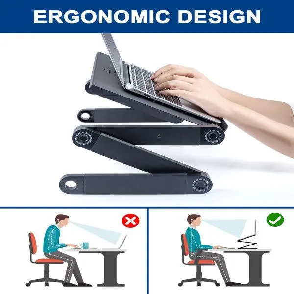 Adjustable Height Laptop Desk Foldable Laptop Stand Portable Lap Desk