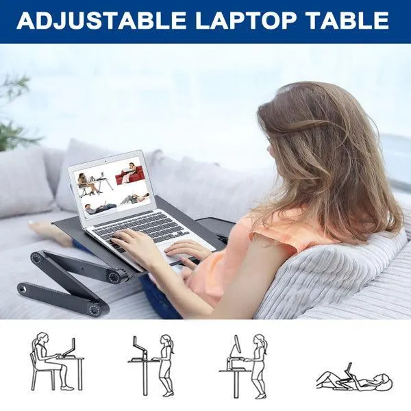 Adjustable Height Laptop Desk Foldable Laptop Stand Portable Lap Desk