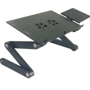 Adjustable Laptop Table Stand with Cooling Fan