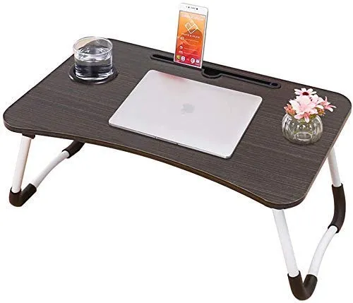 Alok Laptop Desk Folding Laptop Bed Tray Bed Table, Standing Lap Desk Student Writing Desk Portable Laptop Lap Desk Breakfast Coffee Serving Tray Table Holder for Home Bedroom Watching Movie