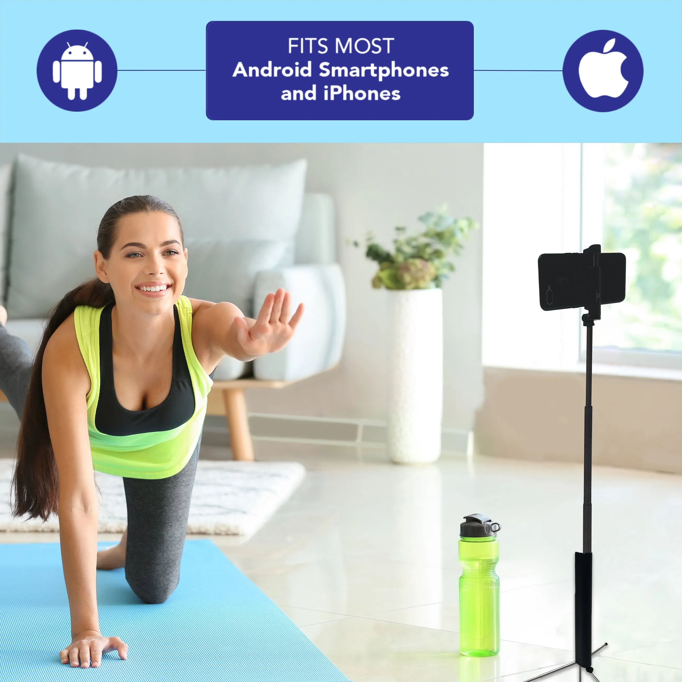 Alphatech Tripod Selfie Stick - Black