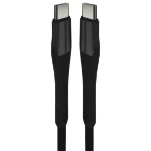 AmpSentrix (3-Foot) USB-C to USB-C Braided Fast Charge Cable - Black