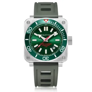 Aquatico Steel Man Green Dial Ceramic Bezel Watch (SWISS MADE Sellita sw200-1)