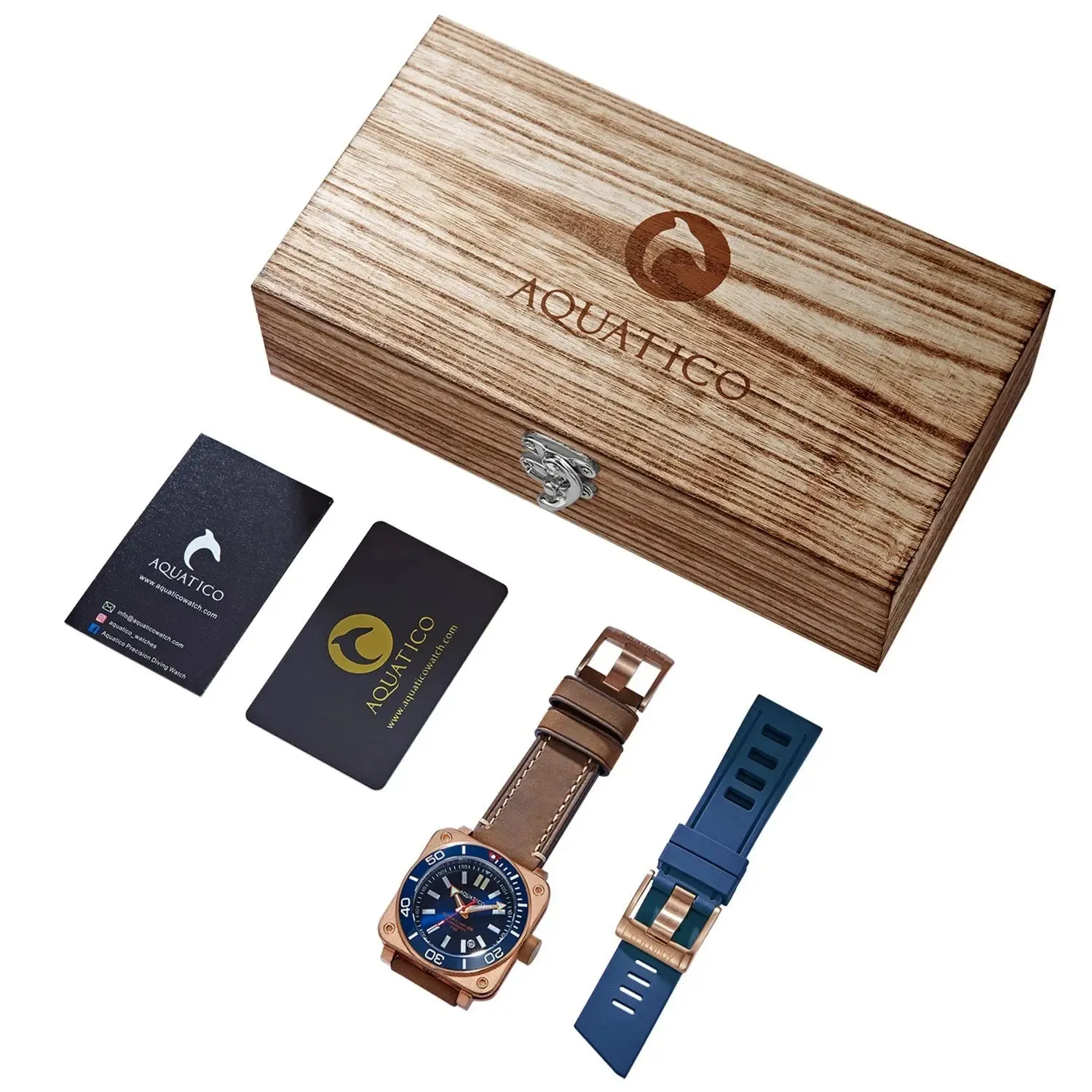 Aquatico Super Charger Bronze Blue Dial Watch (SWISS MADE Sellita sw200-1)