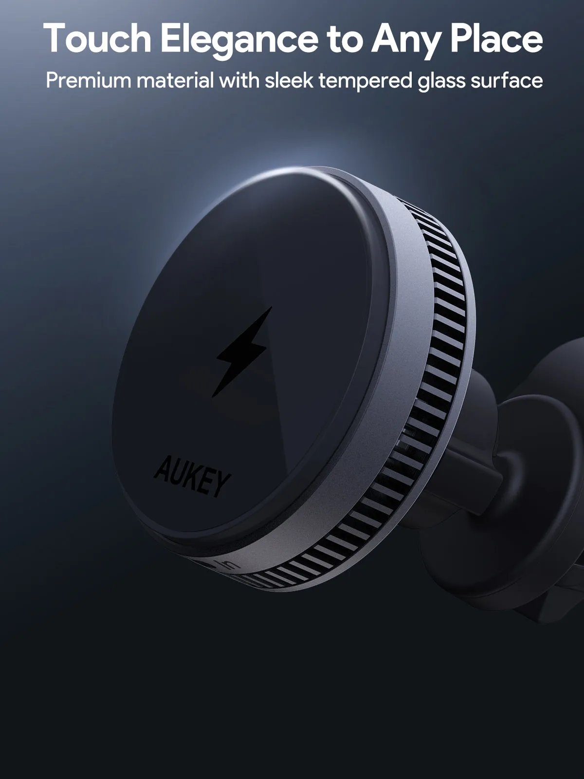 Aukey HD-MC13A MagFusion Dash Pro Qi2 Active Cooling Wireless Charging Phone Mount