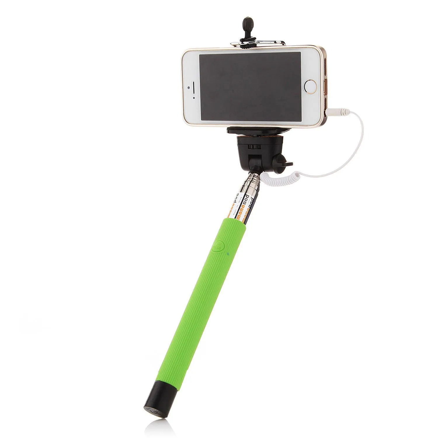 Black 3.5mm Extendable Selfie Wired Stick Phone Holder Remote Shutter Monopod For smartphone iphone