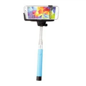 Built in Bluetooth Extendable Selfie Stick Monopod Holder Multi Available - Blue