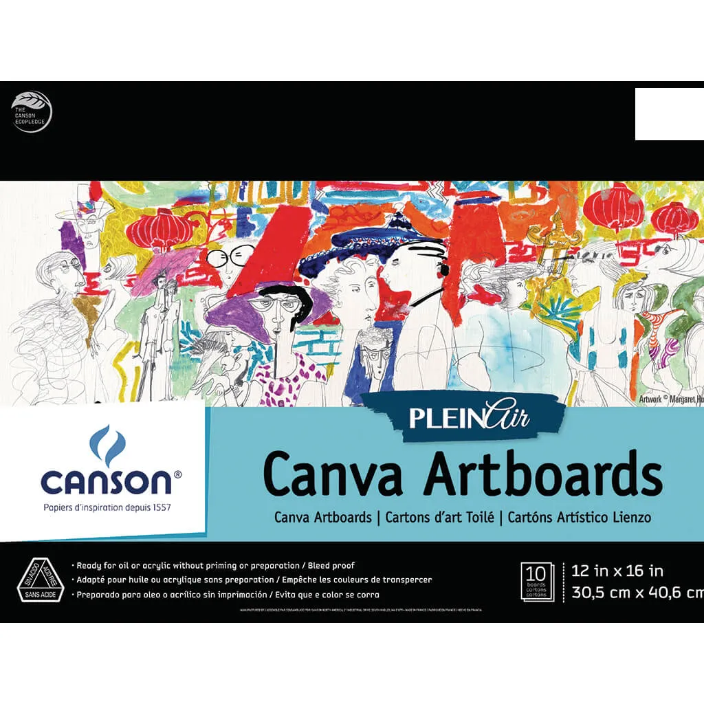 Canson Plein Air Canva Artboard 12in x 16in 10 Sheets