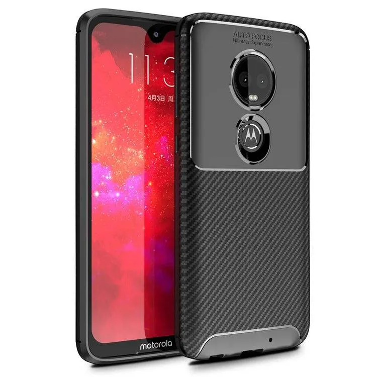 Carbon Fiber TPU Ultra Slim Fibre Case For Moto