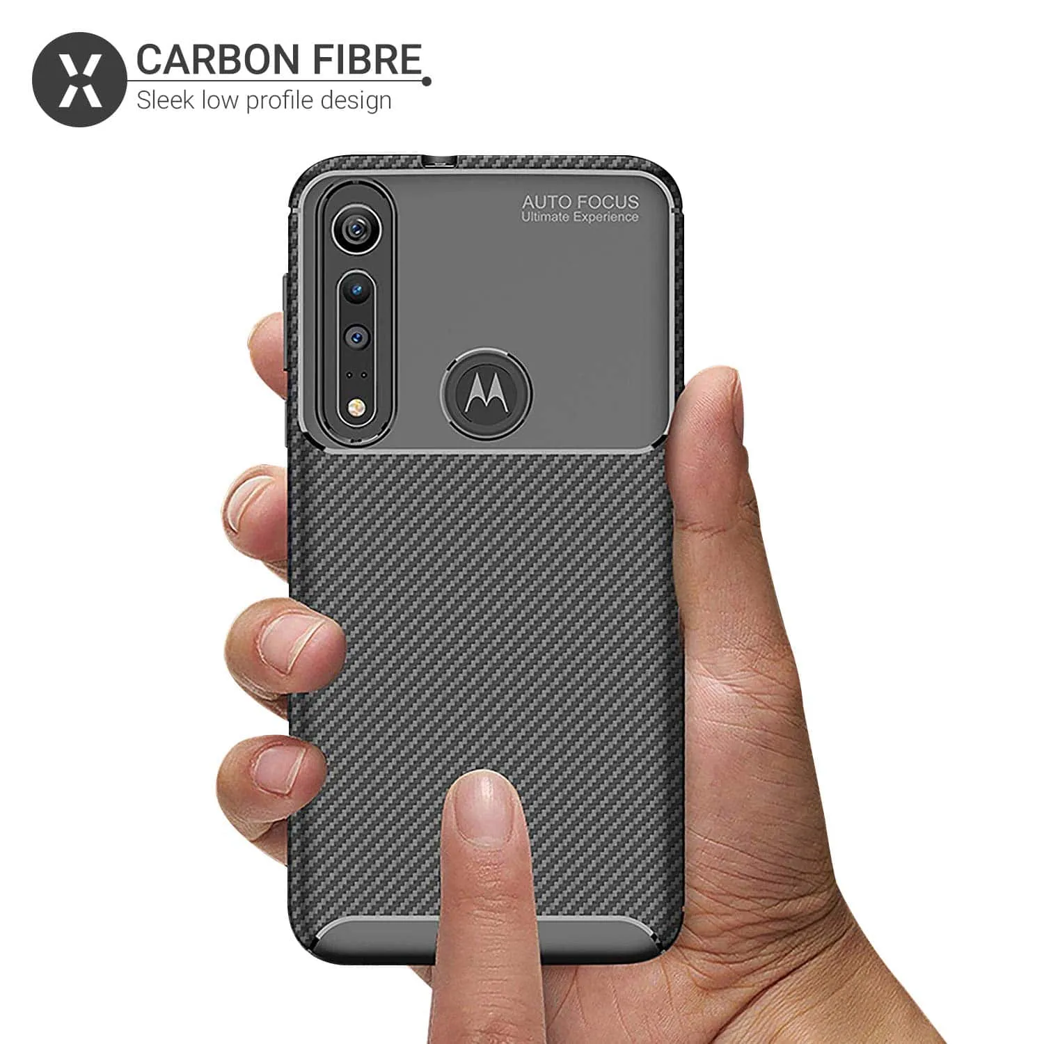 Carbon Fiber TPU Ultra Slim Fibre Case For Moto