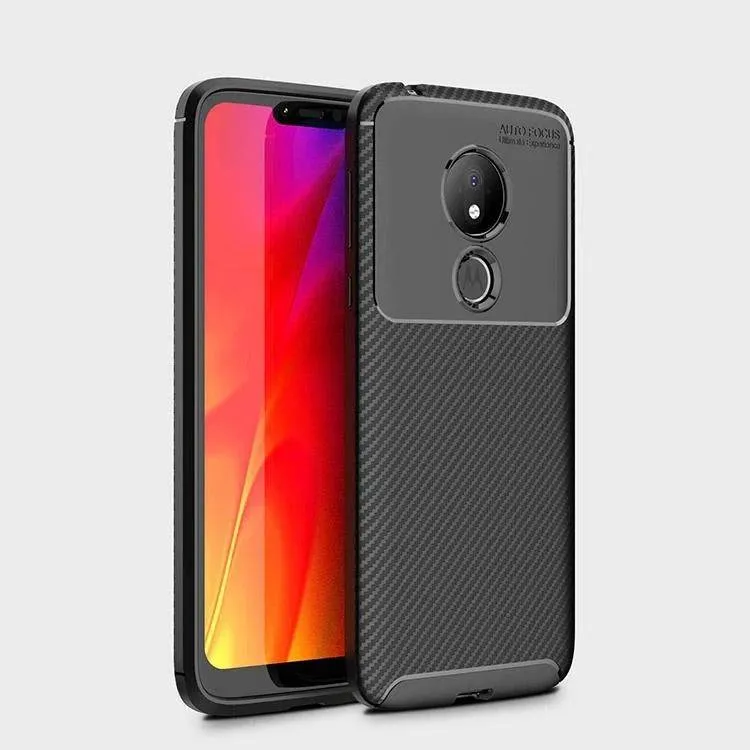 Carbon Fiber TPU Ultra Slim Fibre Case For Moto