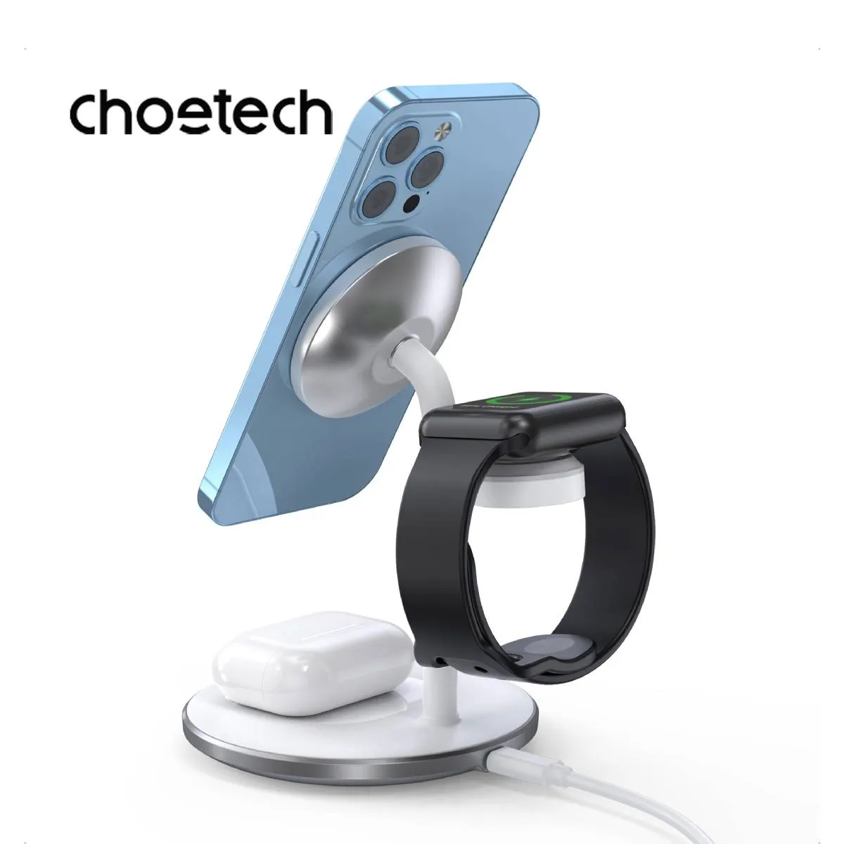 Choetech 3-in-1 15W Wireless Charger with MagSafe T585-F