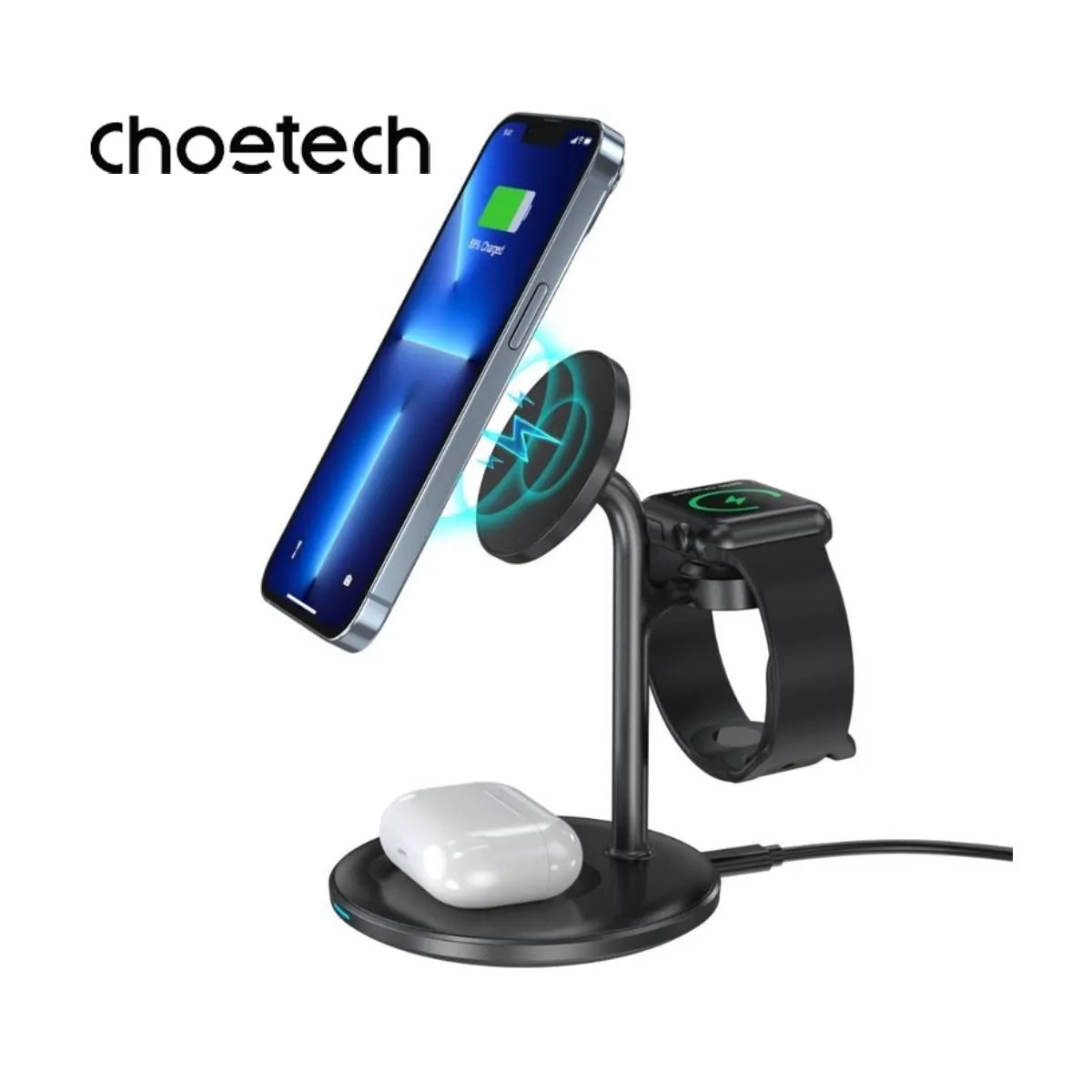 Choetech 3-in-1 15W Wireless Charger with MagSafe T585-F