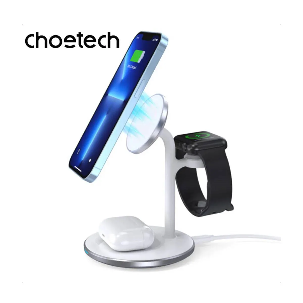 Choetech 3-in-1 15W Wireless Charger with MagSafe T585-F