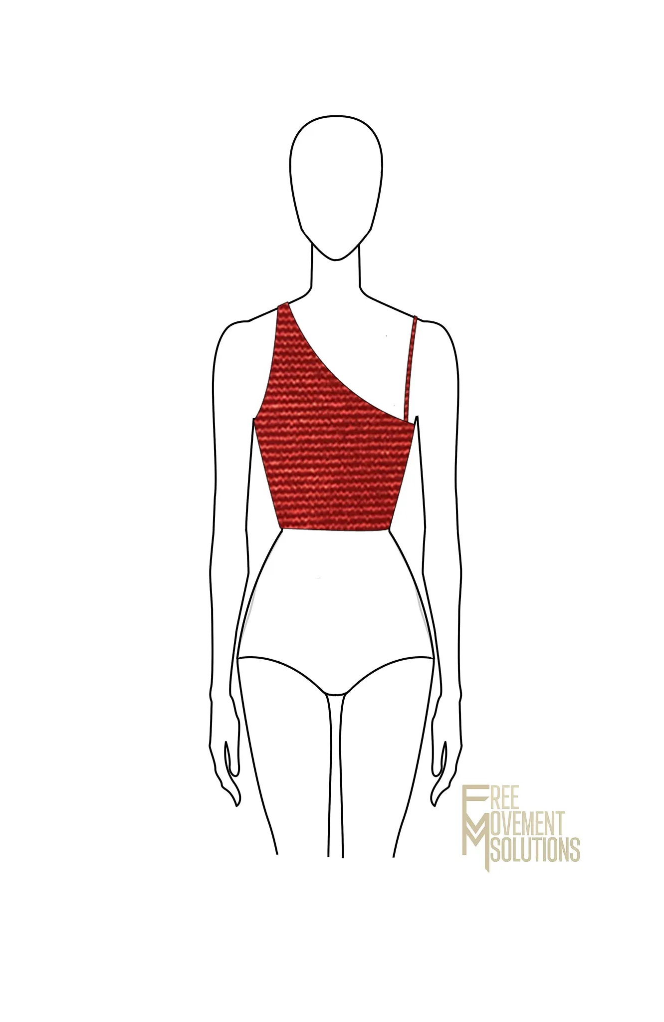 Couture Asymmetrical Crop Top