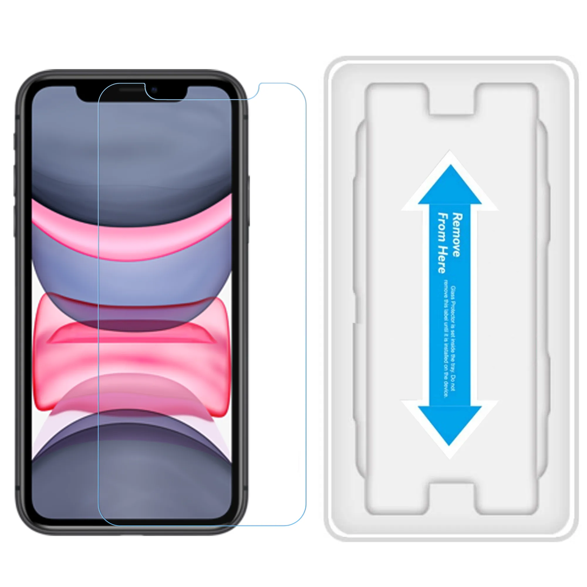 Crystal Clear Tempered Glass with Installation Tray - iPhone 11