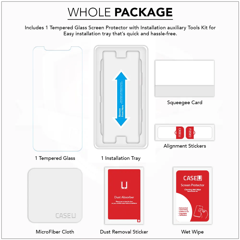 Crystal Clear Tempered Glass with Installation Tray - iPhone 11