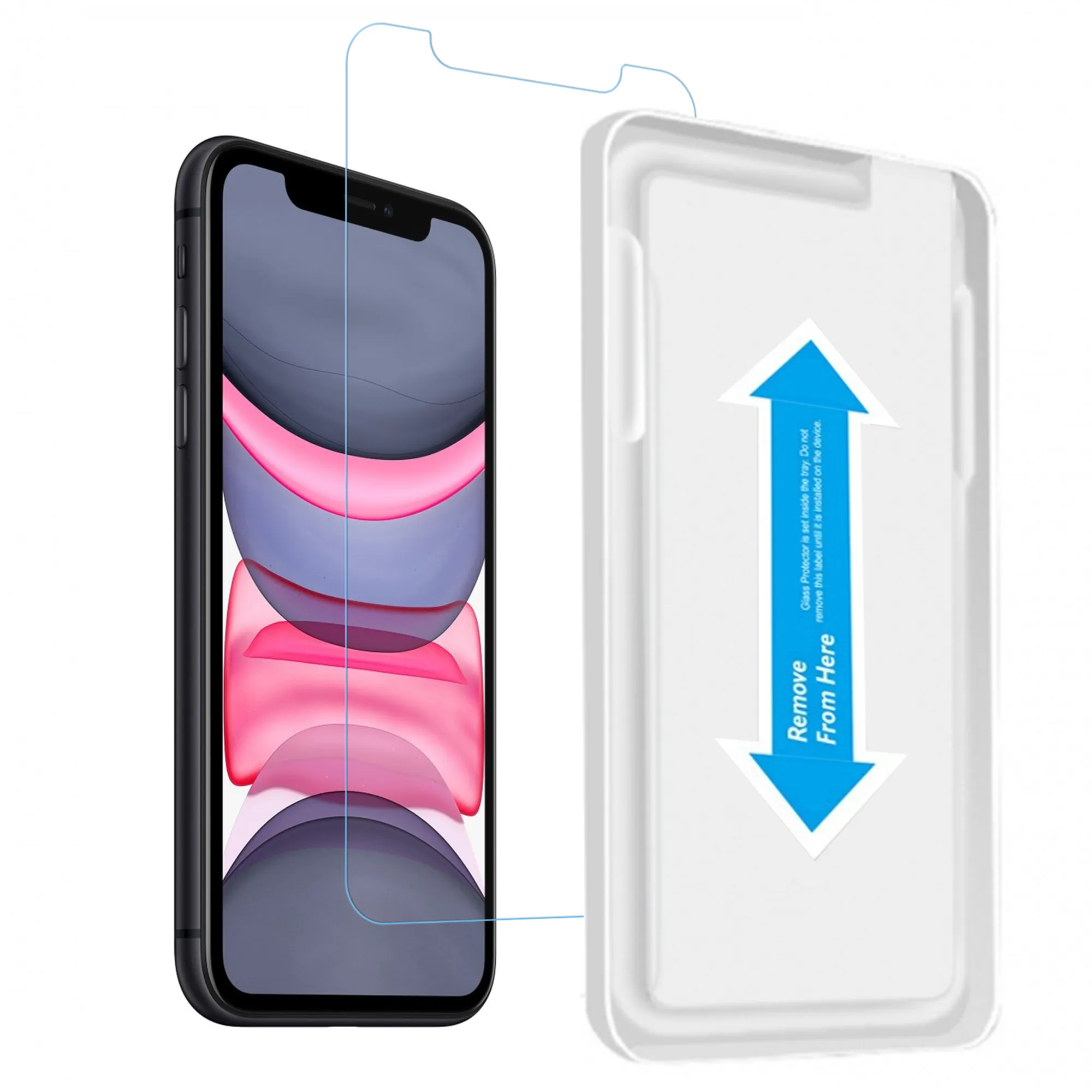 Crystal Clear Tempered Glass with Installation Tray - iPhone 11