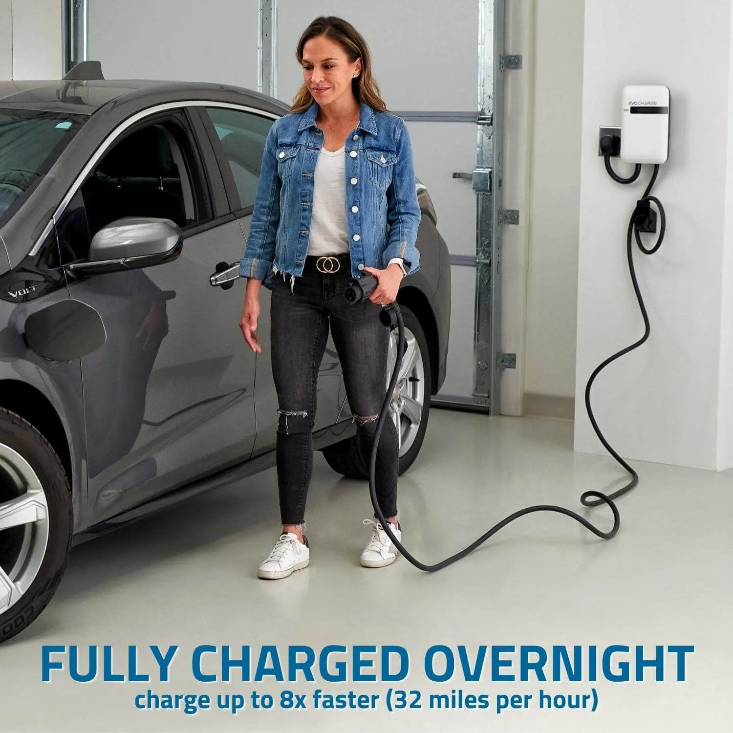 EvoCharge iEVSE Home Charging Station 40 Amp Level 2 EV Charger – 25ft Cable