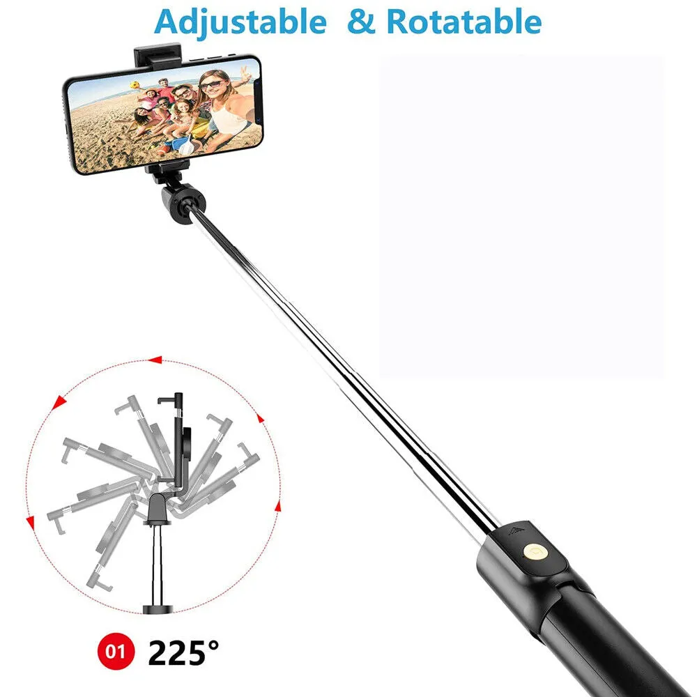 Extendable Selfie Stick Monopod Tripod Wireless Remote Shutter For Cell Phone