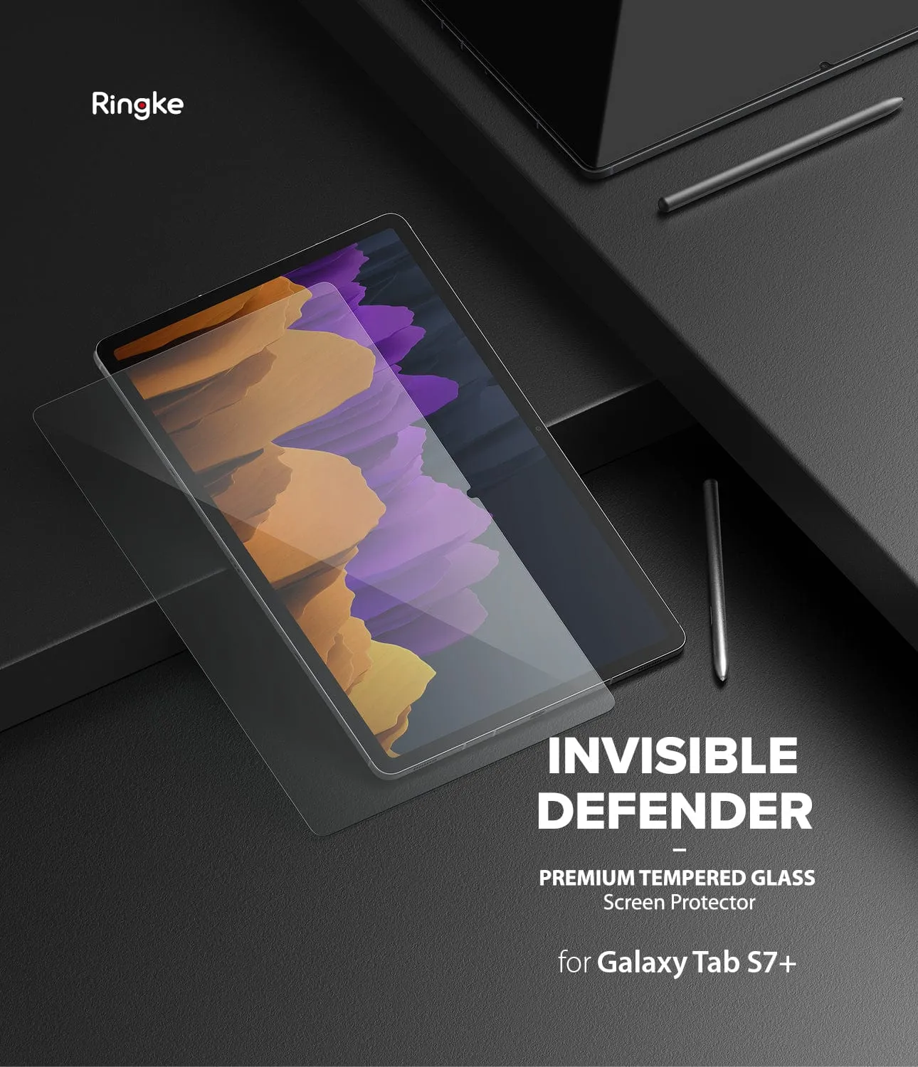 Galaxy Tab S9  / S9 FE  / S8  / S7 / S7 FE ID Glass Screen Protector By Ringke