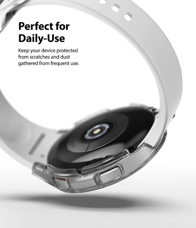 Galaxy Watch 4 Classic 46mm Case Slim Clear and White by Ringke