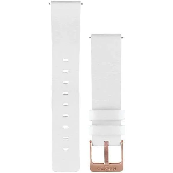 Garmin 010-12495-03 vivomove Replacement Band (Leather Band White with Rose-Gold)