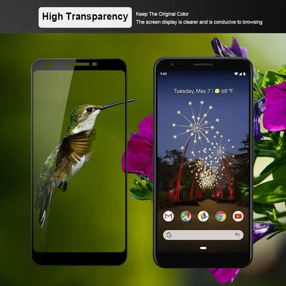 Google Pixel 3a XL Screen Protector - 2 Pack, Clear Tempered Glass