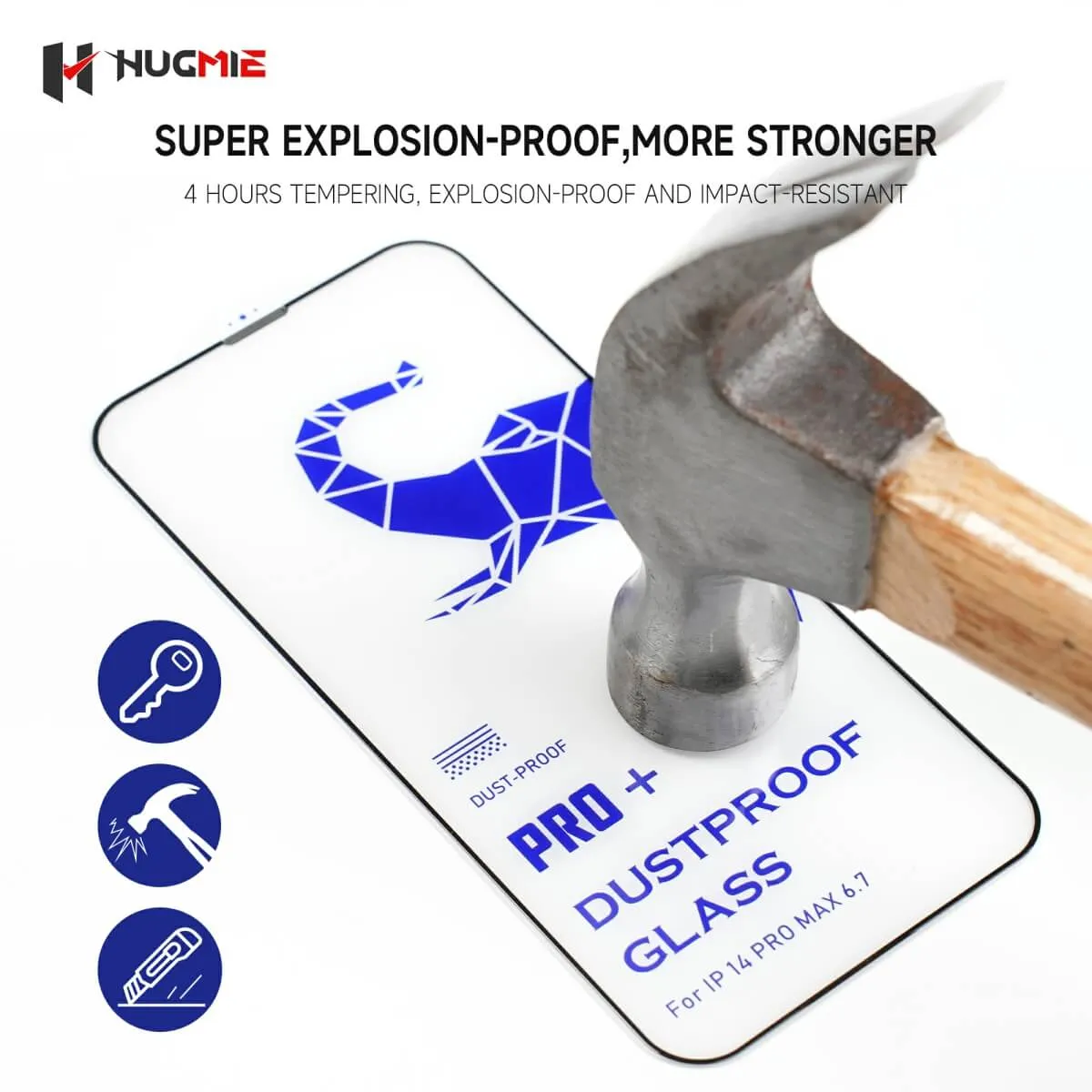 Hugmie® Dustproof Glass Screen Protector for iPhone