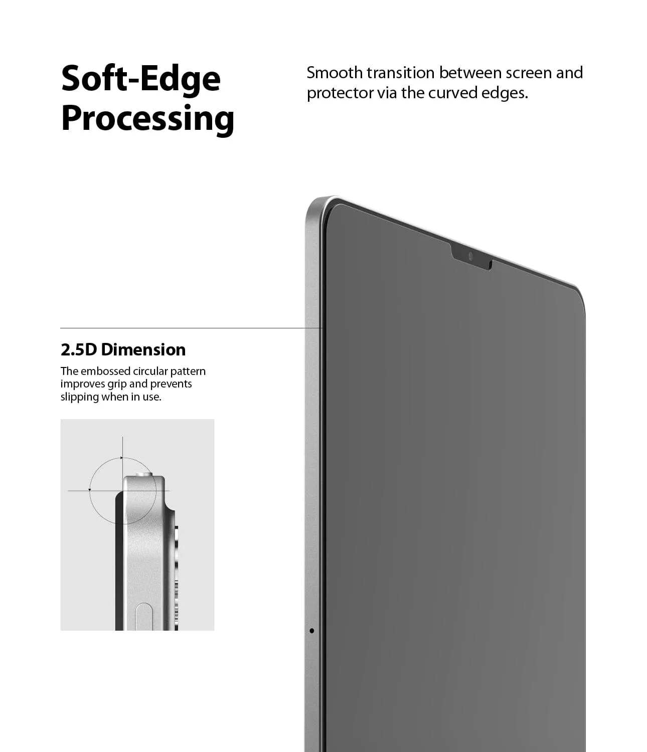 iPad Pro 2021 12.9" 3rd / 4th / 5th Gen ID FULL COVER GLASS Protector By Ringke