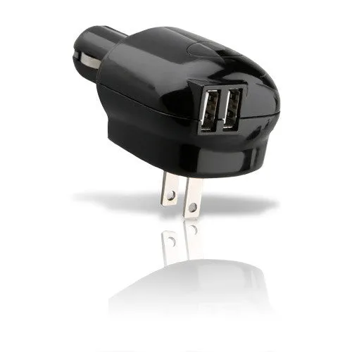 Just Charge It!, by Celltronix, Dual USB Wall & Car Charger