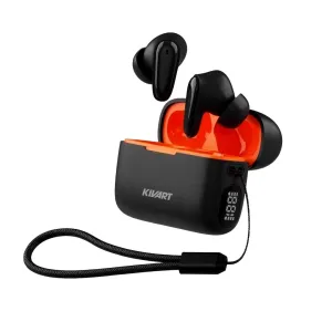 Kivart Victory TWS Wireless Earbuds | 20 Hours playtime | Bluetooth 5.0 | 10mm Drivers | IPX5 Sweat Resistant | Digital LED Display | Carrying Strap Included