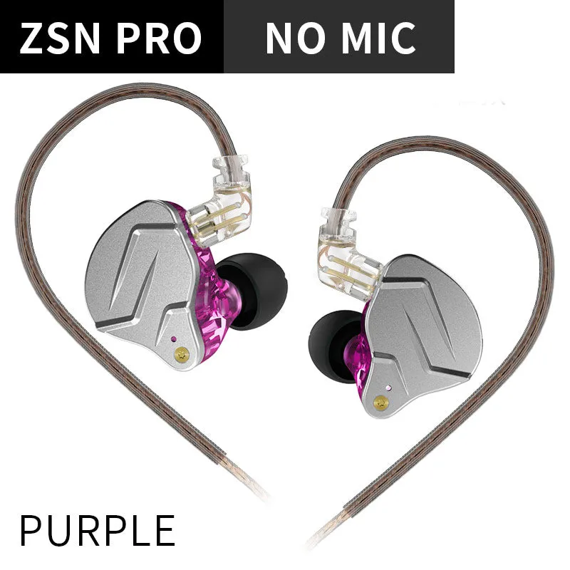 【KZ ZSN Pro】 In Ear Monitors IEM Earphones with Hybrid 1DD 1BA Wired Earbuds Headphones Gaming Earbuds Stereo Bass Sound