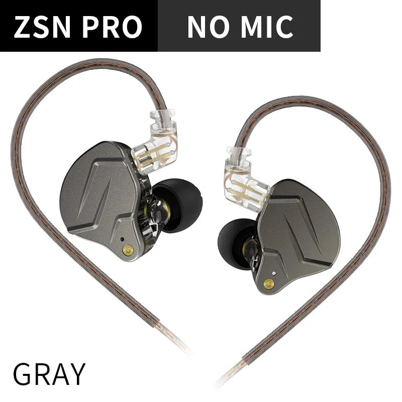 【KZ ZSN Pro】 In Ear Monitors IEM Earphones with Hybrid 1DD 1BA Wired Earbuds Headphones Gaming Earbuds Stereo Bass Sound