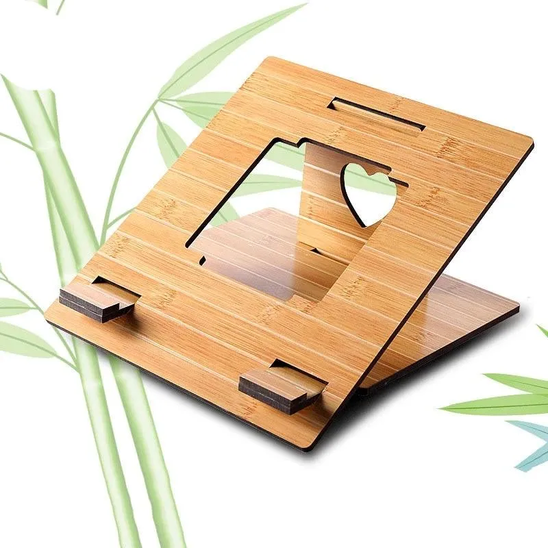 Laptop Stand Notebook Desktop Holder Tablet Portable Wooden Laptop