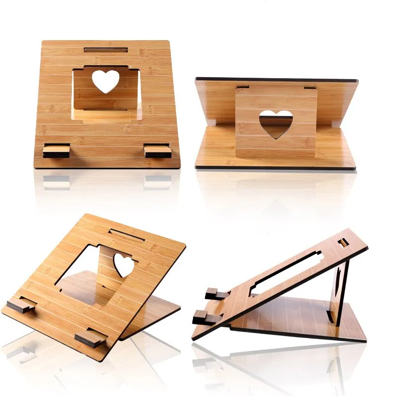 Laptop Stand Notebook Desktop Holder Tablet Portable Wooden Laptop