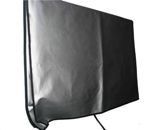 Large Flat Screen TV (39") Vinyl Padded Dust Silver Color Covers (39" Cover - 35.75" x 3.75" x 21.5")